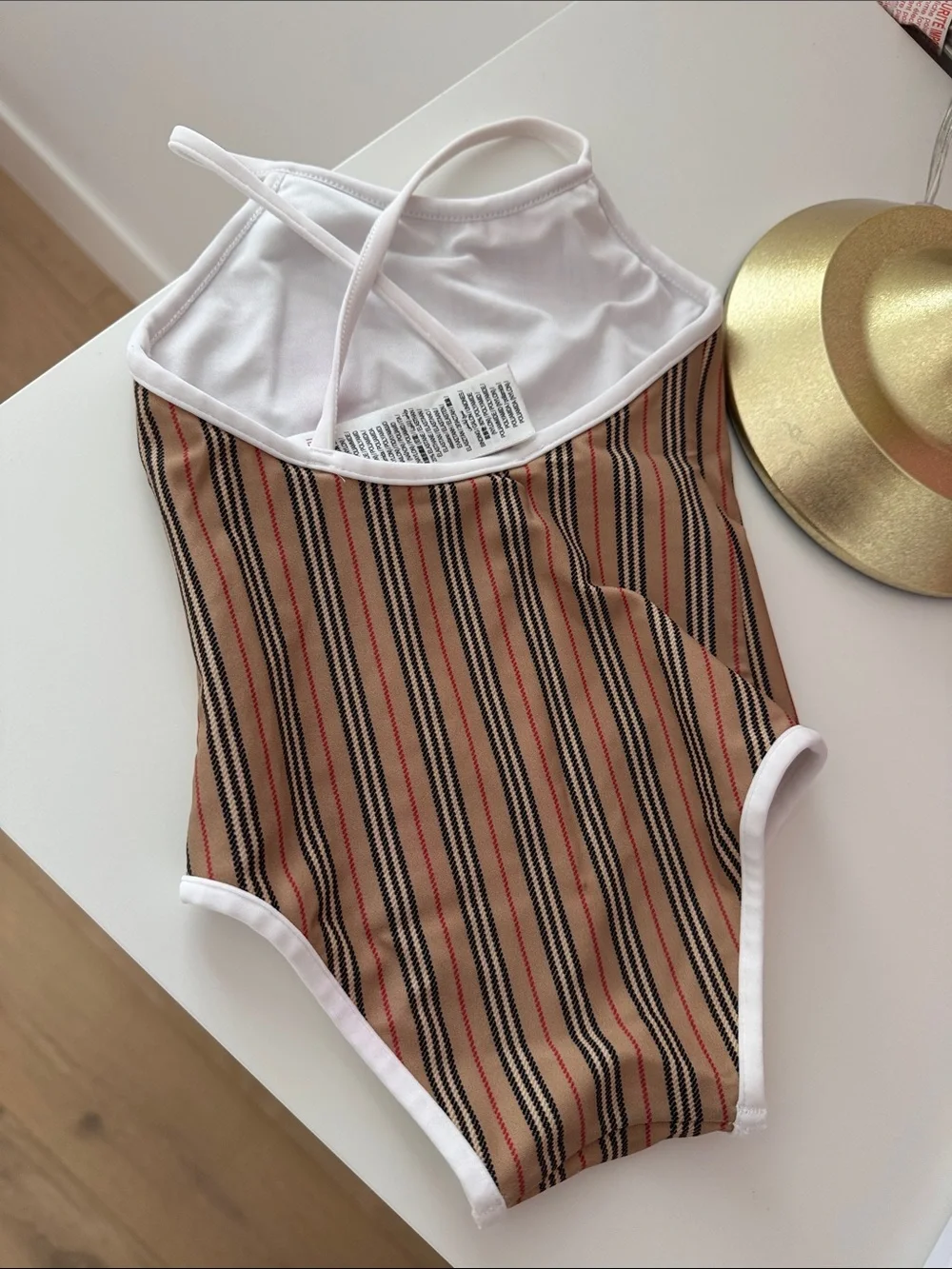 Burberry baby Striped One-Piece Swimsuit size 12 mo